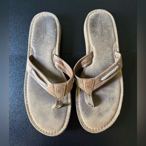 Sperry Brown Flip Flops 9